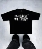 In Glock We Trust Oversized T-Shirt Black X White